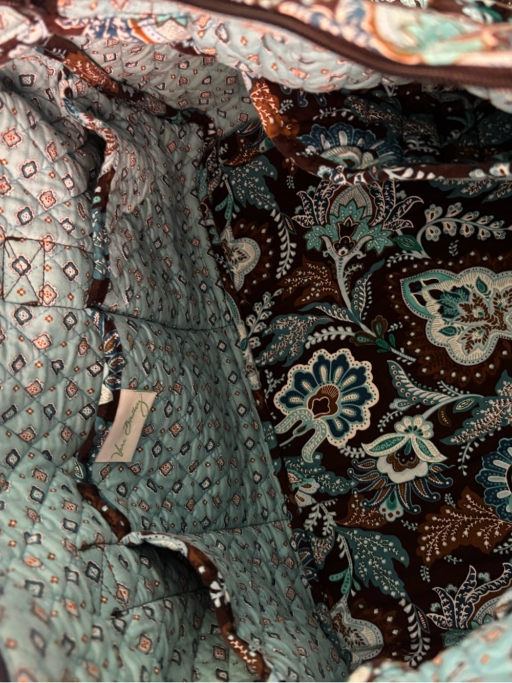 Vera Bradley Retired Print Java Blue Y2K 8pc Rolling Paisley Luggage Set - Picture 9 of 16